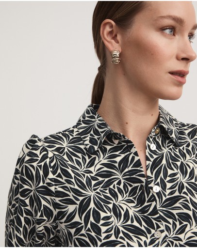 Witchery Textured Leaf Printed Blouse