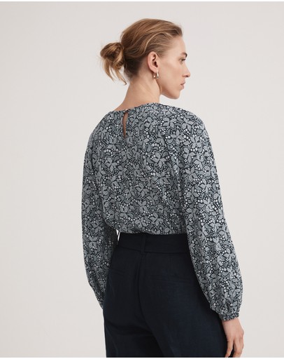 Witchery Ponte Geo Print Top