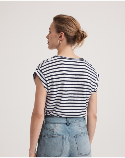 Witchery Linen V Neck Tee