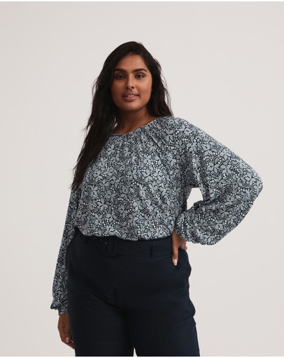 Witchery Ponte Geo Print Top