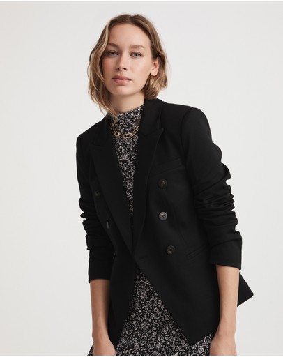 Witchery Ponte Double Breasted Blazer
