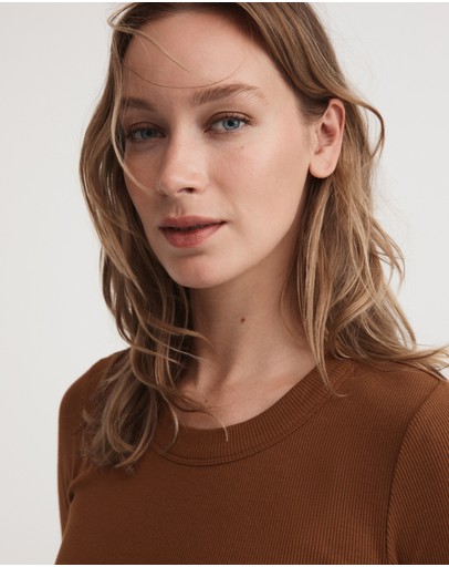 Witchery Long Sleeve Rib Top