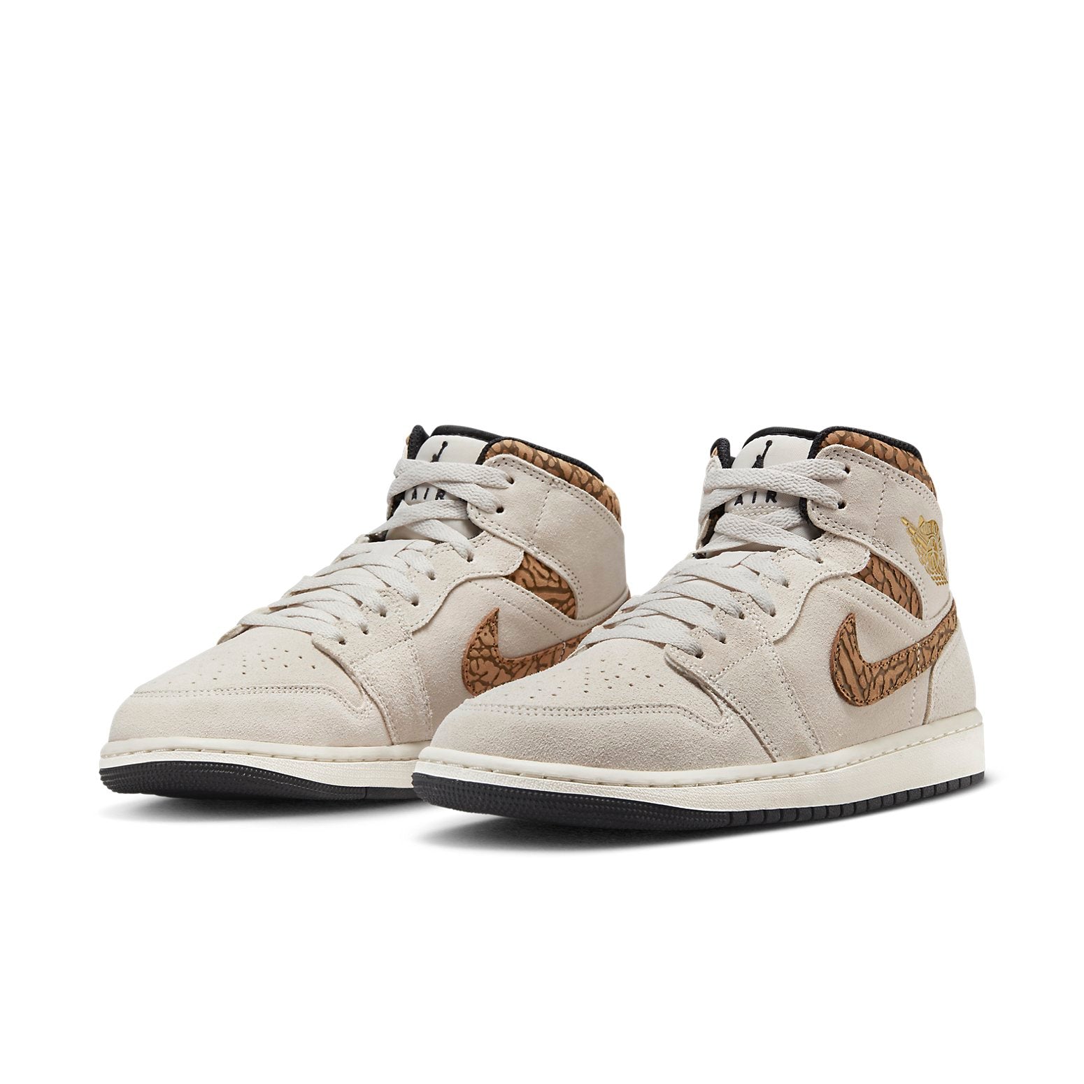 air jordan 1 mid se brown elephant