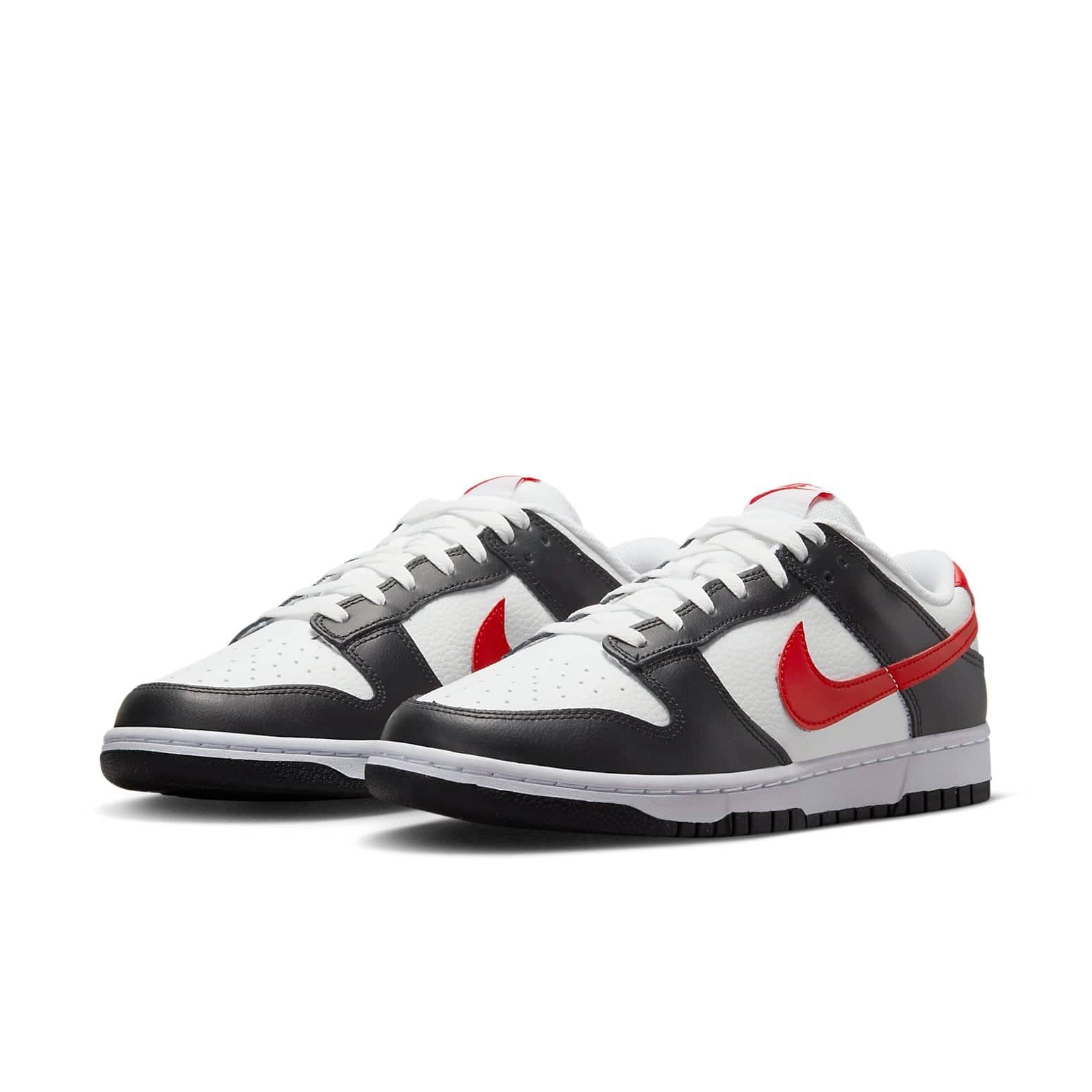 nike dunk low red swoosh panda
