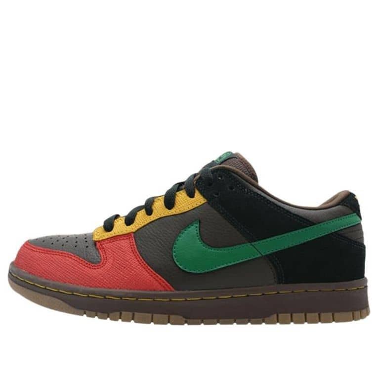 nike dunk low 6 0 gray black green