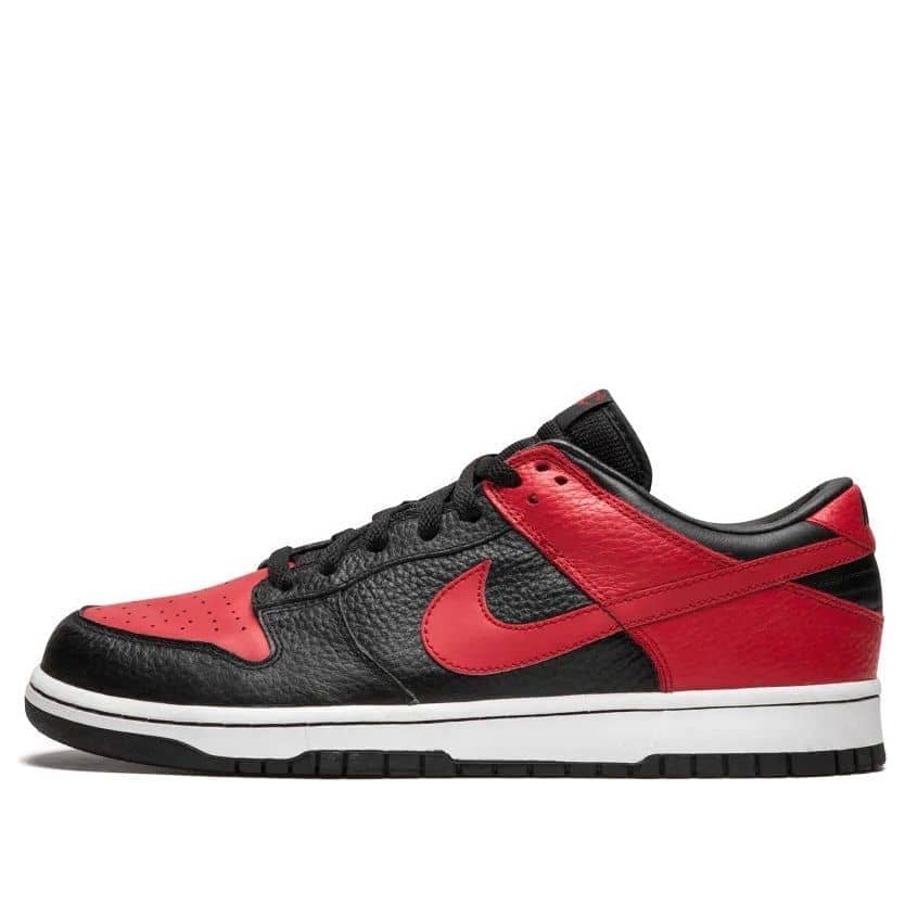 nike dunk low black sports red