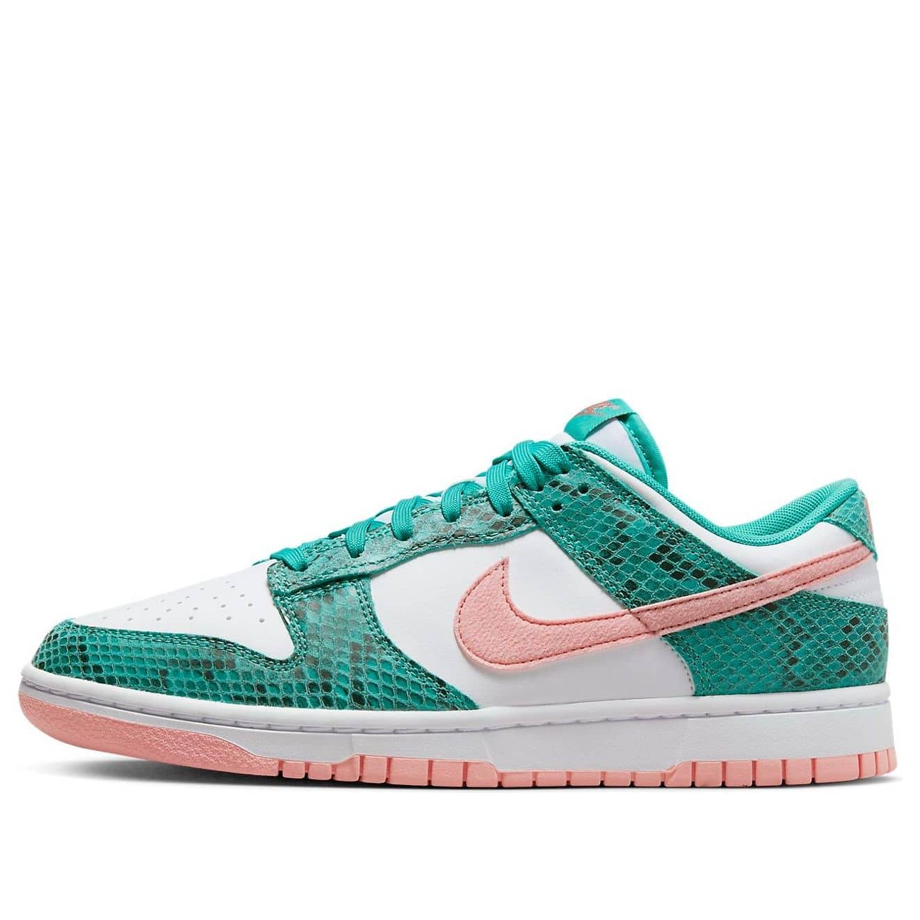 nike dunk low washed teal snakeskin