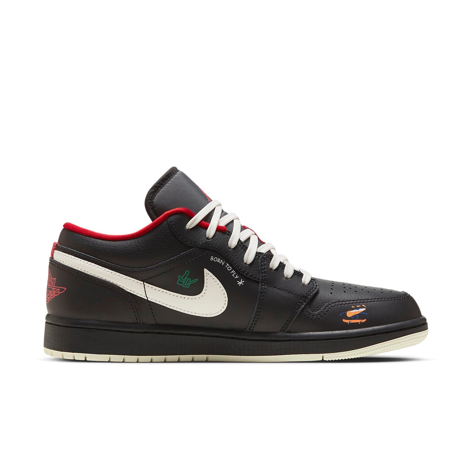 air jordan 1 low se just skate black