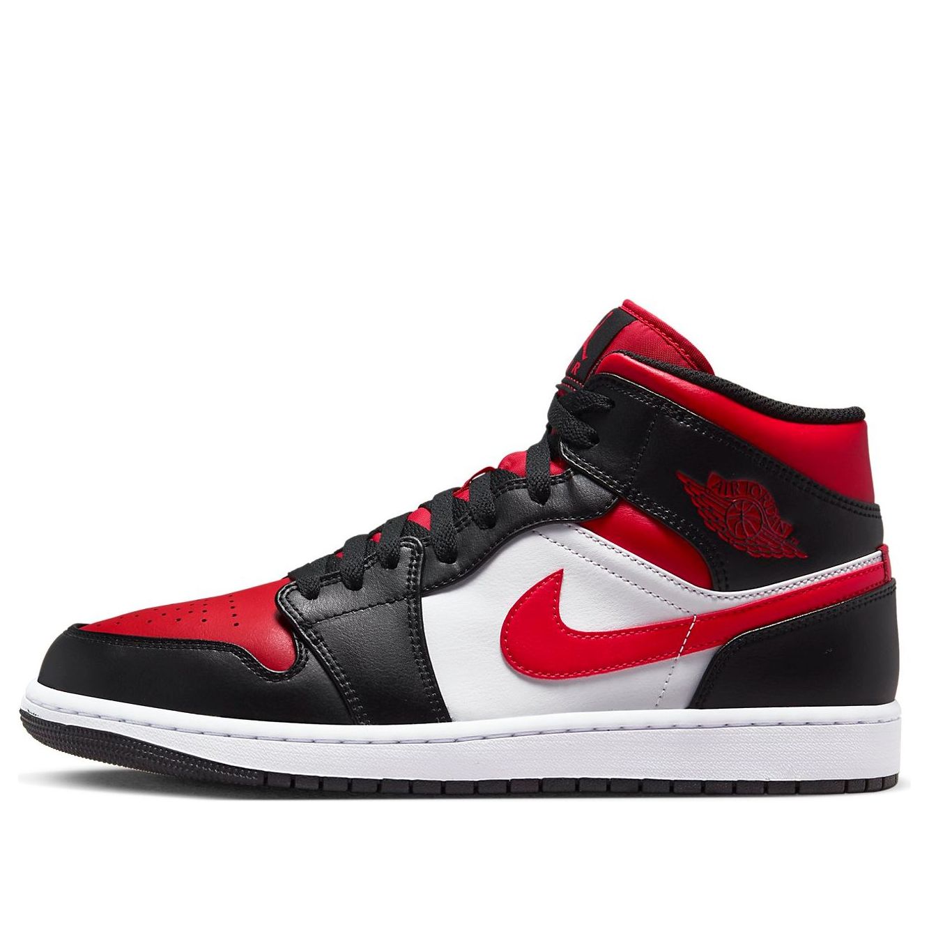 air jordan 1 mid bred toe