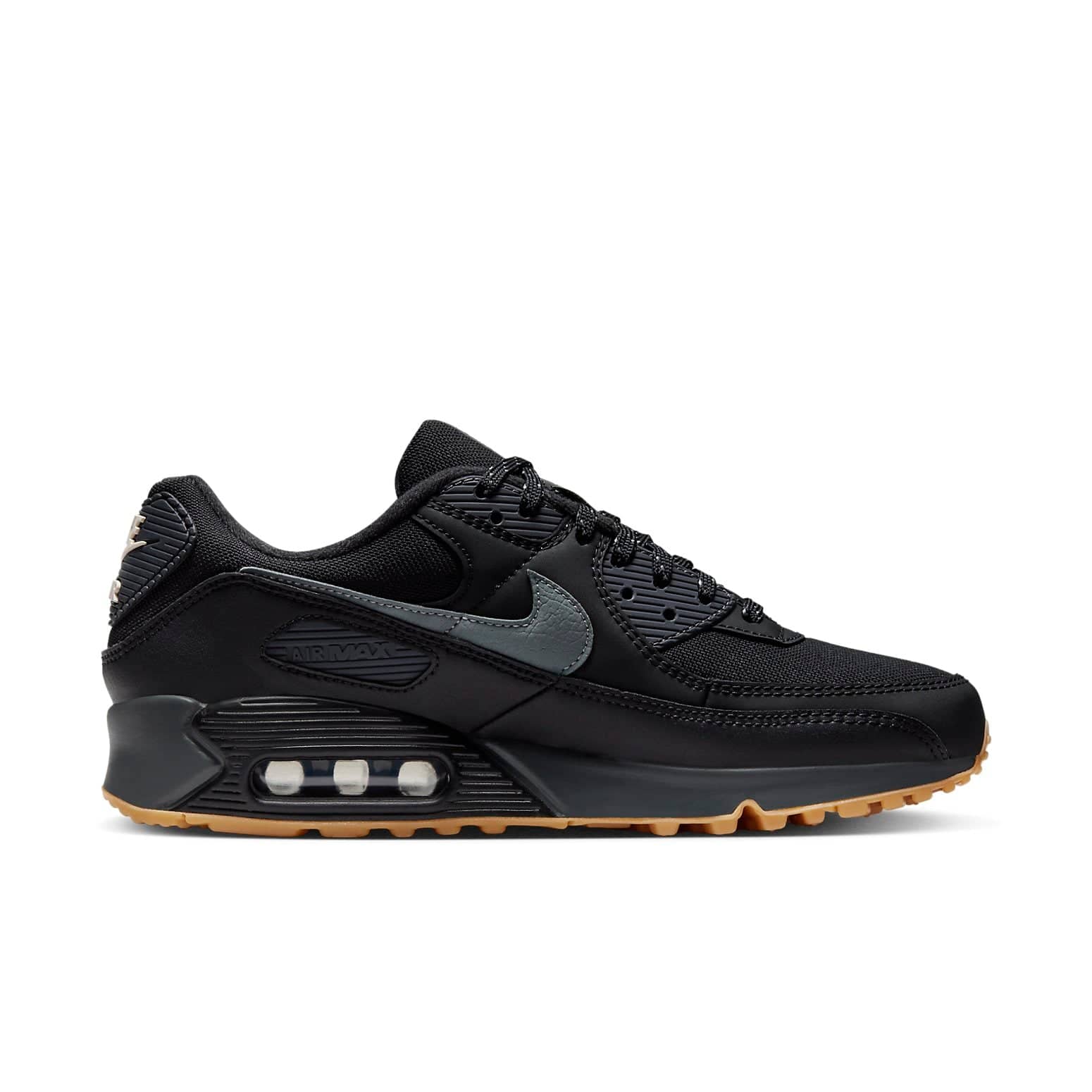 nike air max 90 black smoke grey gum