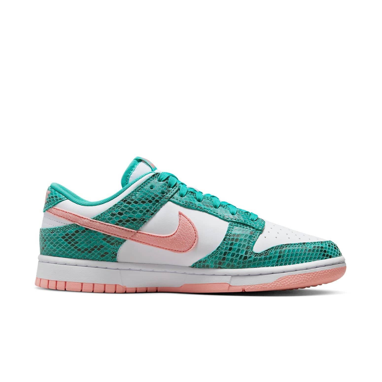 nike dunk low washed teal snakeskin