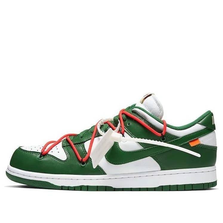 nike x off white dunk low pine green