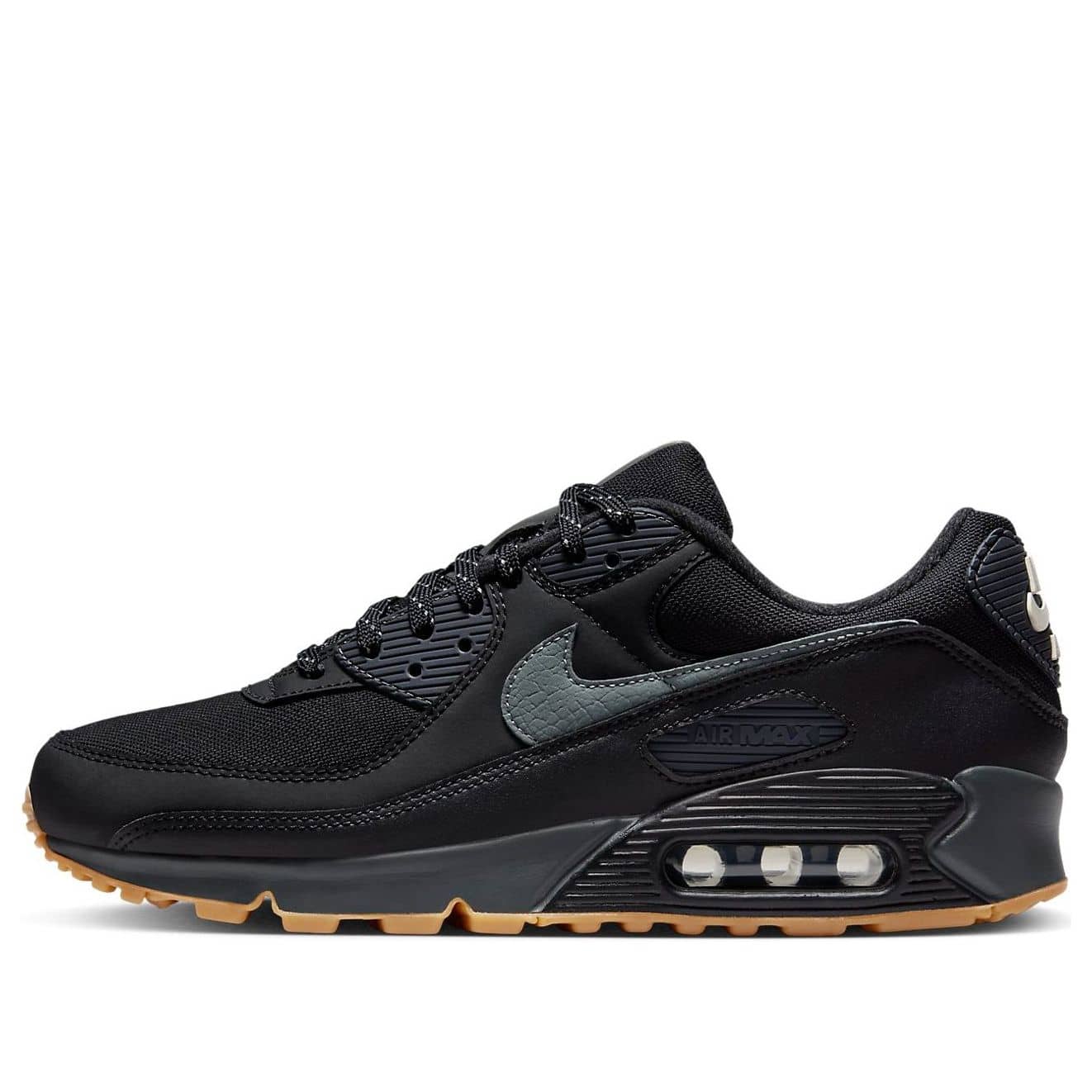 nike air max 90 black smoke grey gum