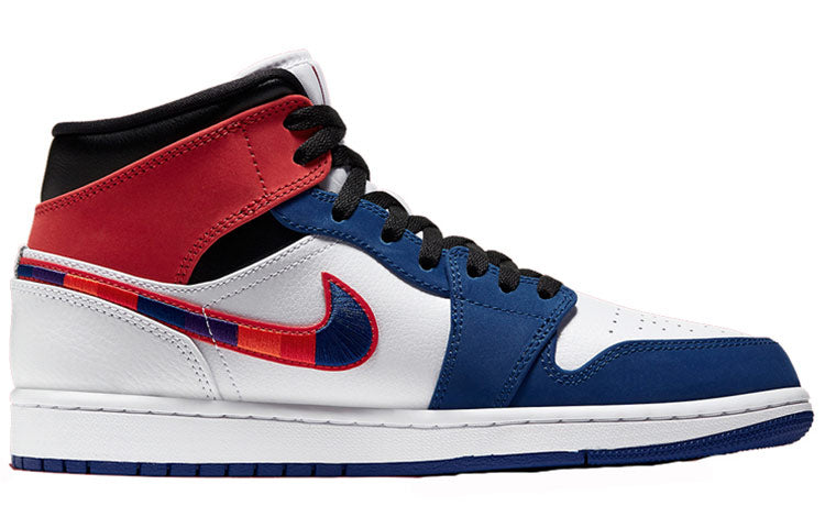 air jordan 1 mid multicolored swoosh
