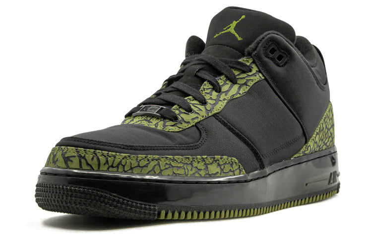 air jordan fusion 3 ls black green