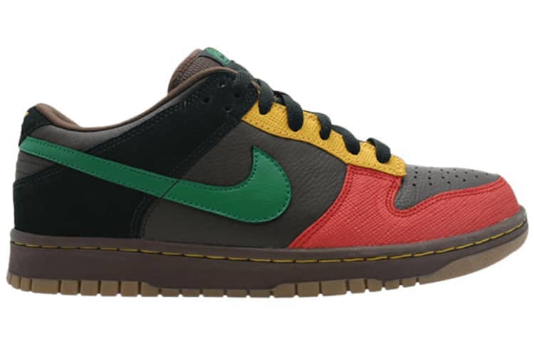 nike dunk low 6 0 gray black green