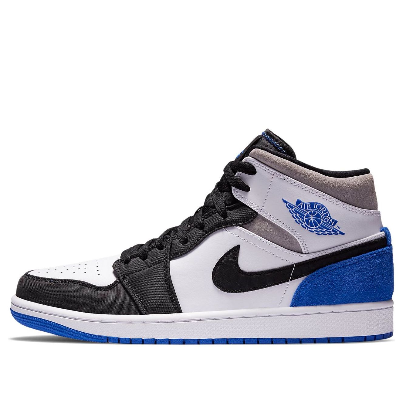 air jordan 1 mid se royal black toe