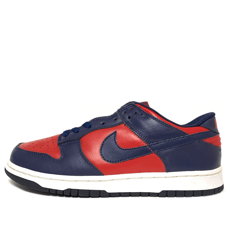 nike dunk low navy red