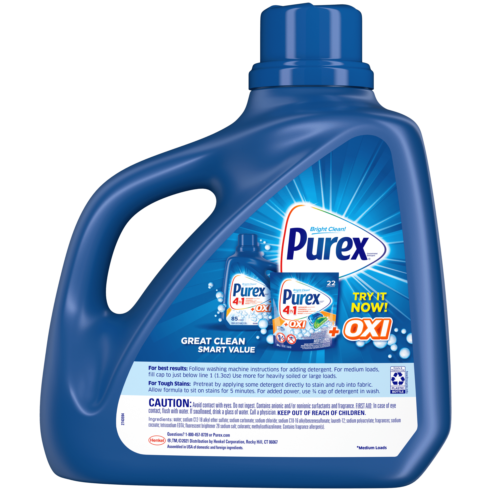 Purex Liquid Laundry Detergent Mountain Breeze Fluid Ounces Loads Xmas Sale