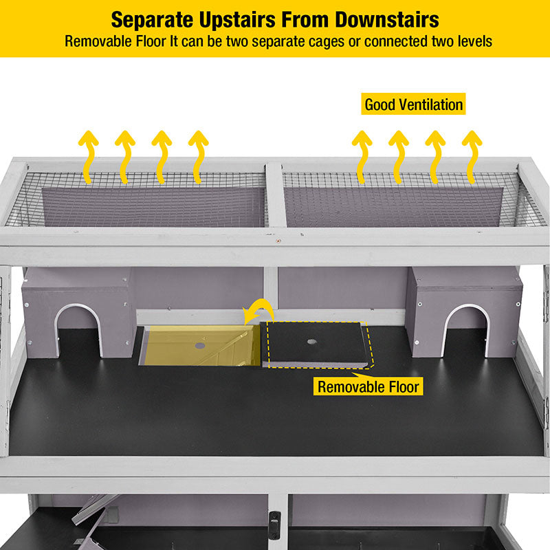 Aivituvin-AIR58 Two Levels Guinea Pig Cage| Large Hamster Cage with ...
