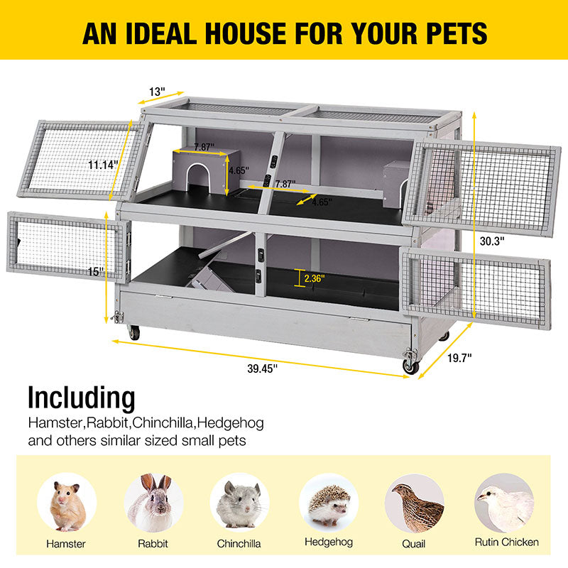 Aivituvin-air58 Two Levels Guinea Pig Cage