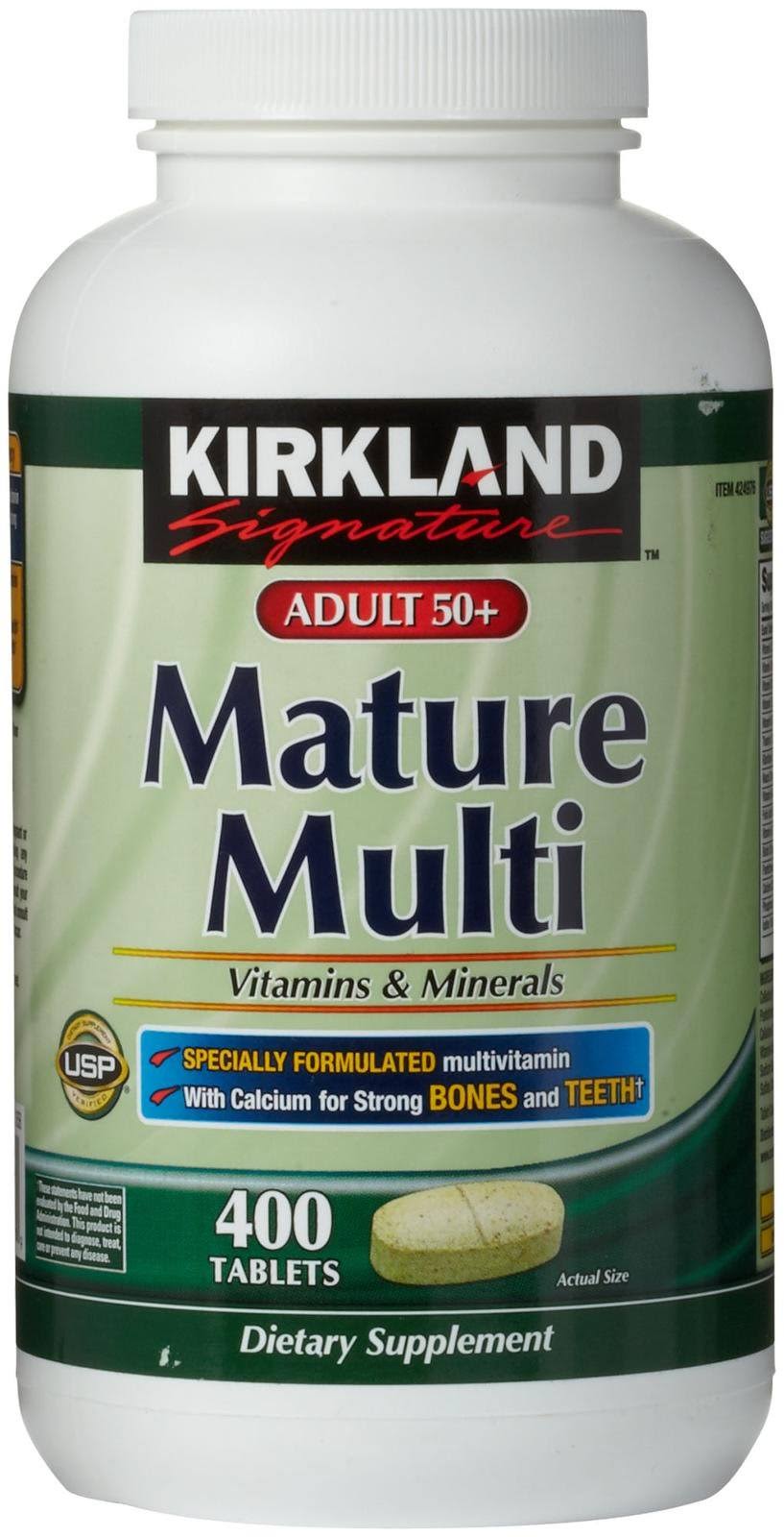 Kirkland Signature Mature Multi Vitamins & Minerals Adults 50+, Tablets