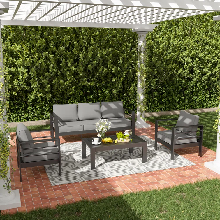 5 - Person Outdoor Seating Group with Cushions