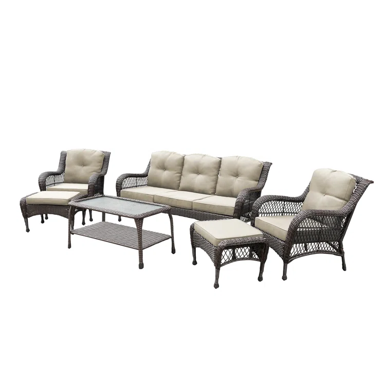 Herrin 5 - Person Outdoor Seating Group with Cushions