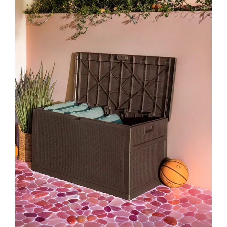 Barton Living SpaceSaver 120-Gallon Plastic Deck Storage