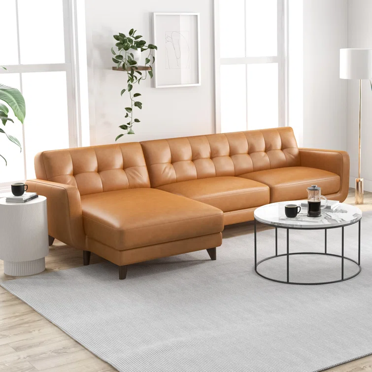Casteel 2 - Piece Leather Sectional