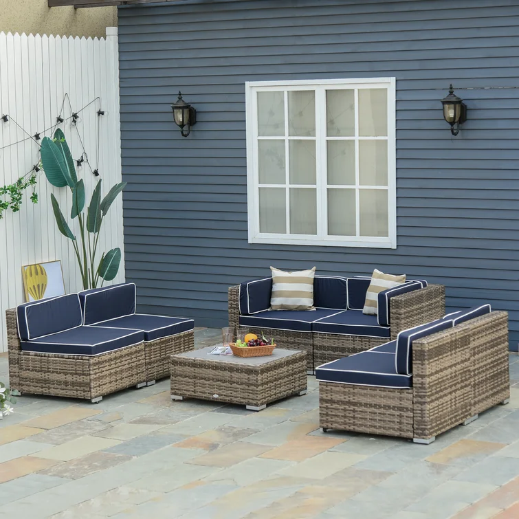 6 - Person Outdoor Seating Group with Cushions