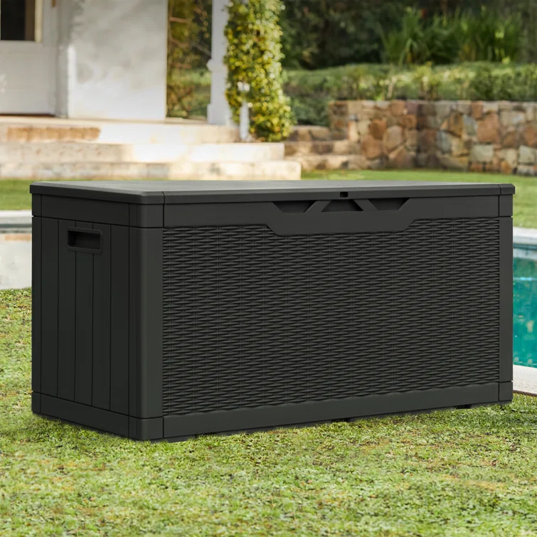Furmax 48'' W 100 Gallons Plastic Lockable Deck Box