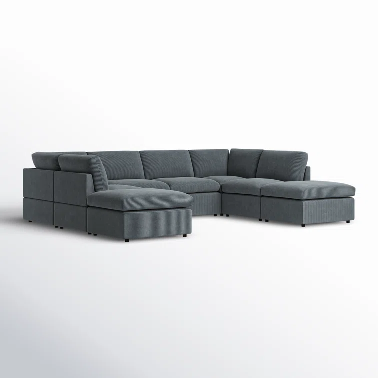 Arvill 8 - Piece Corduroy Sectional