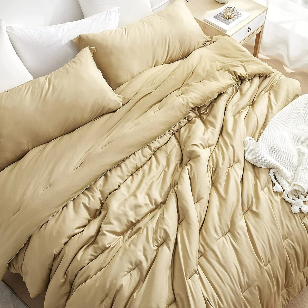 Butter - Coma Inducer? Oversized Cooling Comforter Set - Gold Taupe