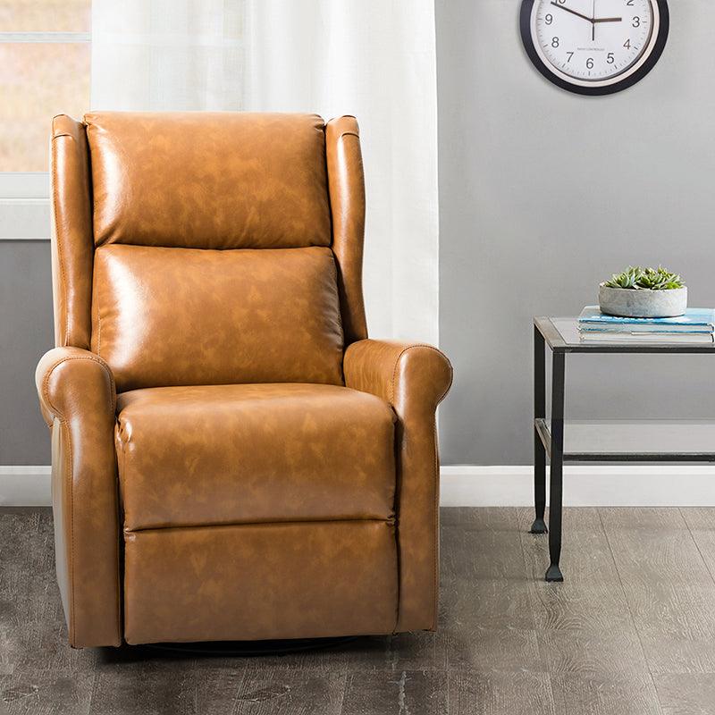 Chanhu Vegan Leather Swivel Recliner