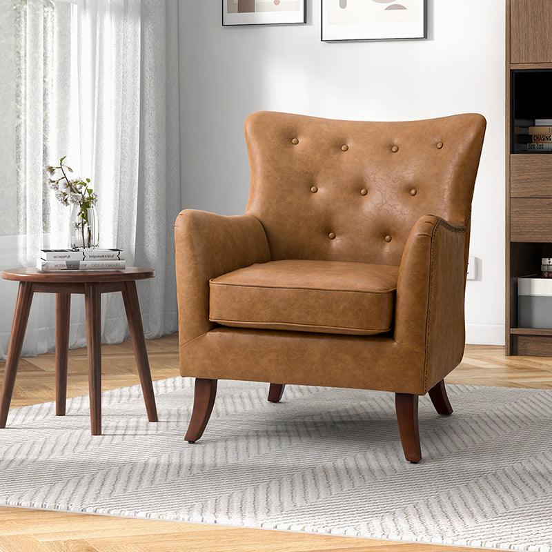 Gaspar Faux Leather Armchair