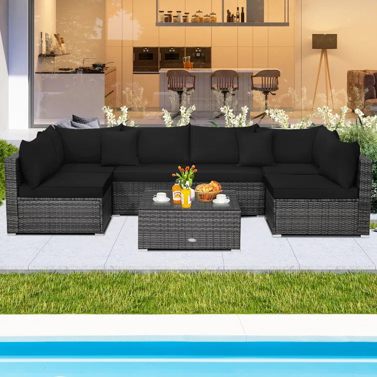 6 - Person Outdoor Seating Group with Cushions
