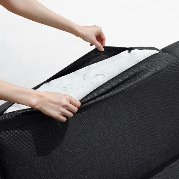 4 Pieces Outdoor Five-Seater Conversation Sets With Grey Cushions