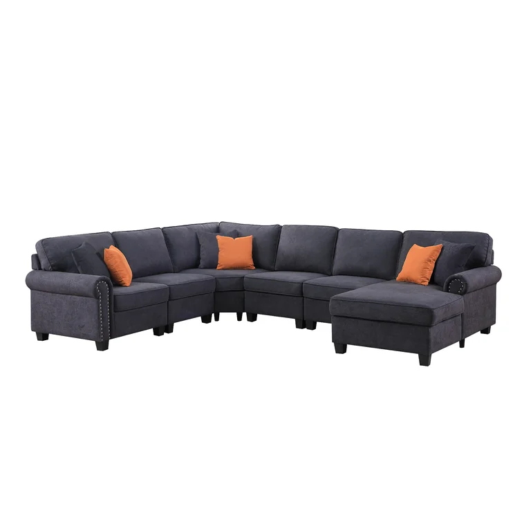 Adur 124" Wide Left Hand Facing Modular Corner Sectional
