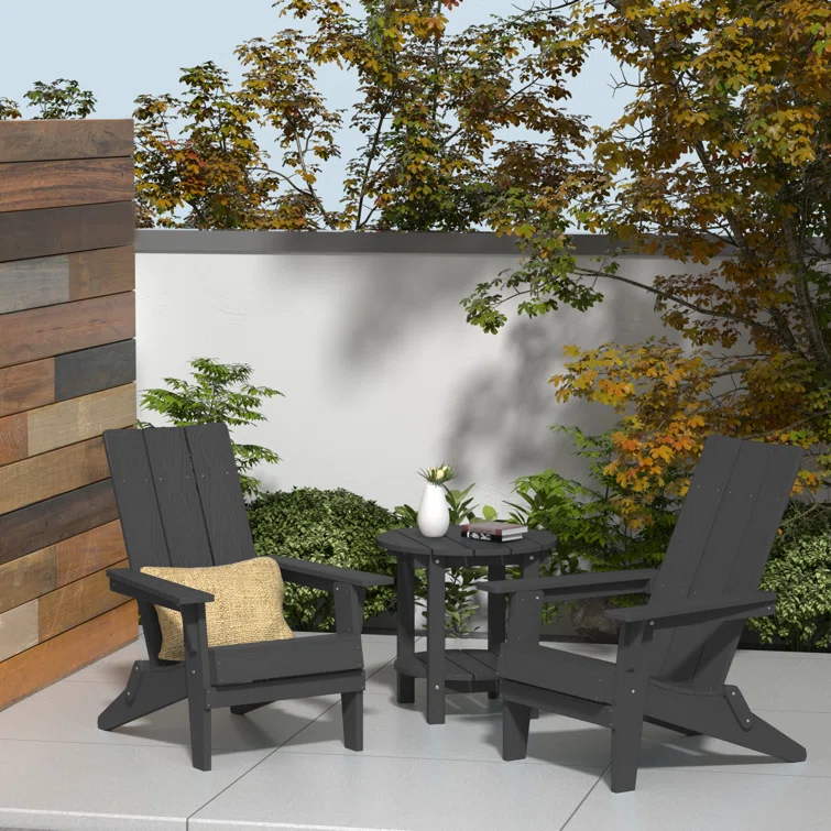 Plastic Folding Adirondack Chair with Table