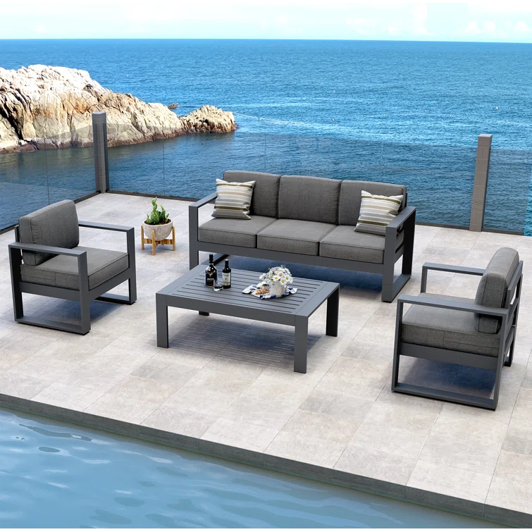 Searl 5 - Person Outdoor Seating Group with Cushions