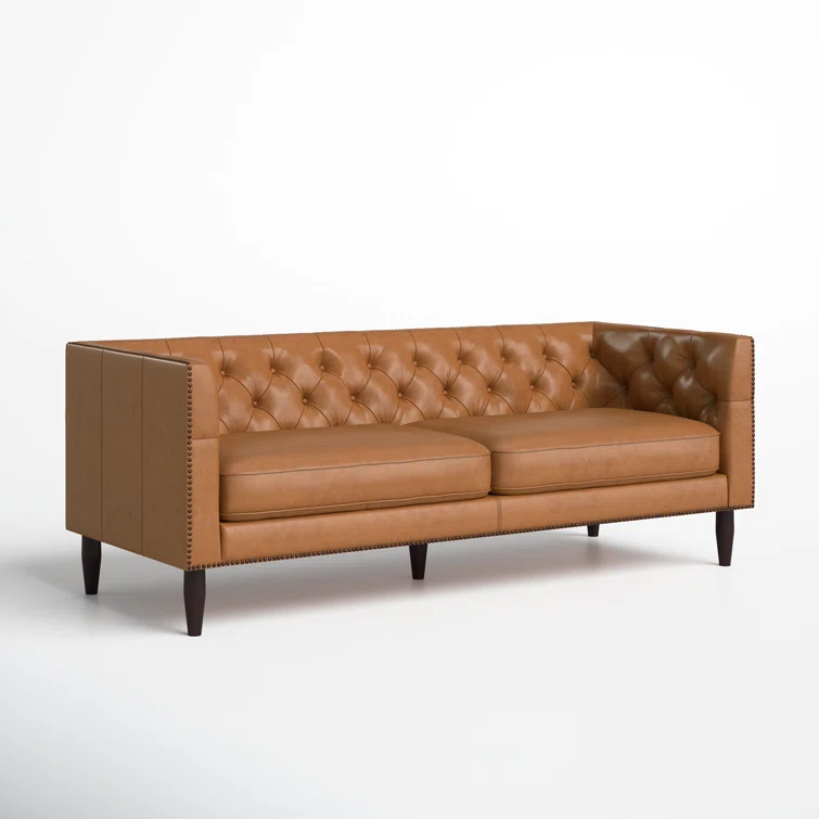 Woodford 84.6'' Leather Sofa