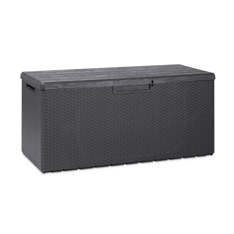 Toomax Z175E097 Portofino Heavy Duty 90 Gal Novel Resin Outdoor Deck Box, Gray