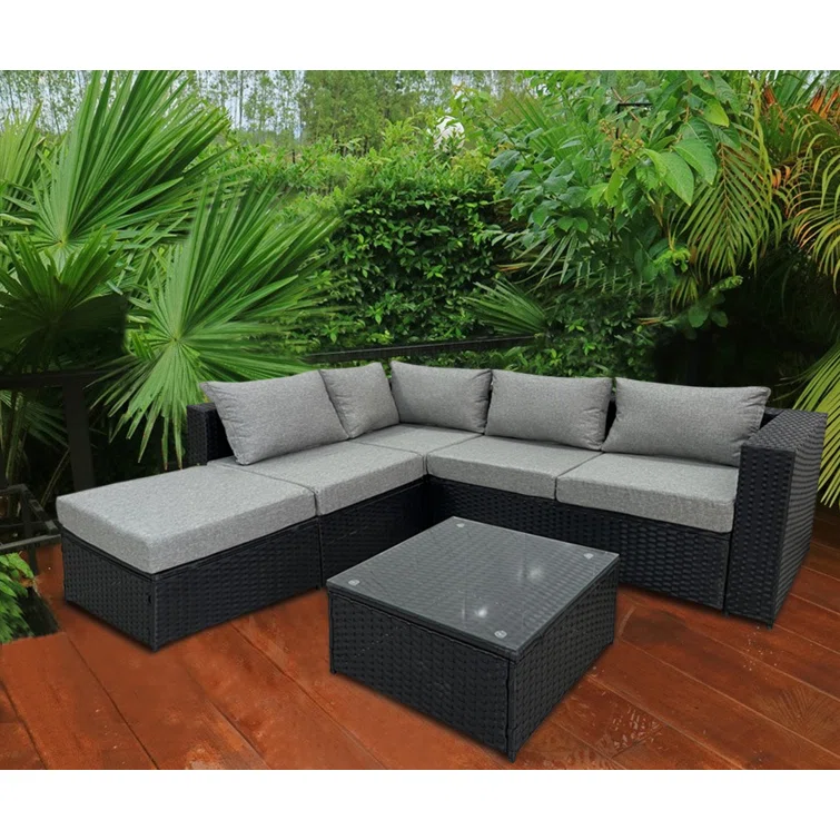 Sighmund 5 - Person Outdoor Seating Group with Cushions