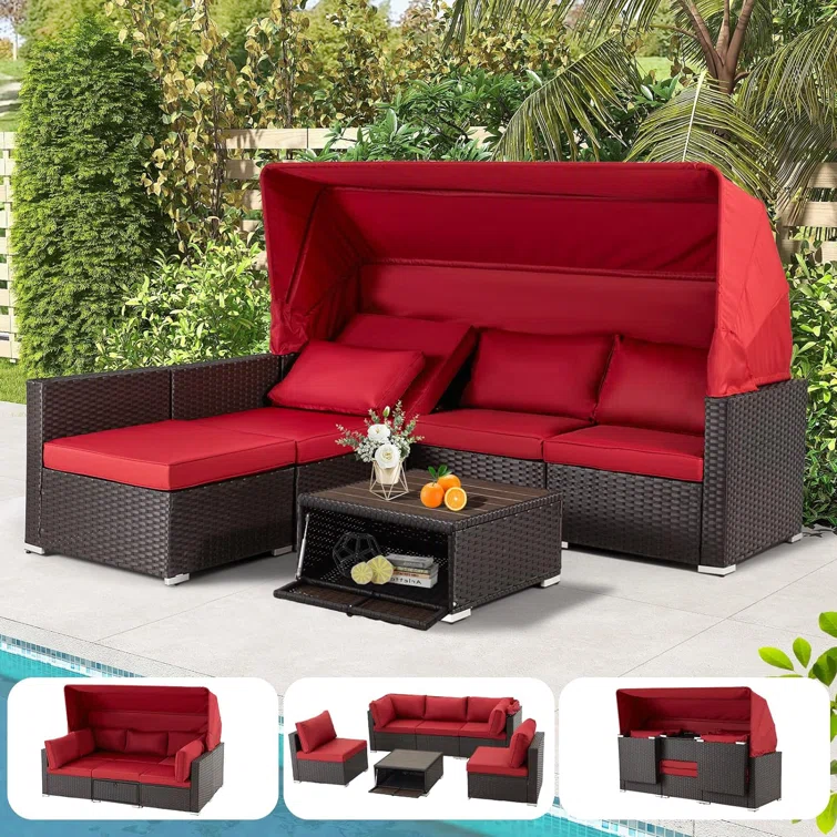 6 - Person Outdoor Seating Group with Cushions