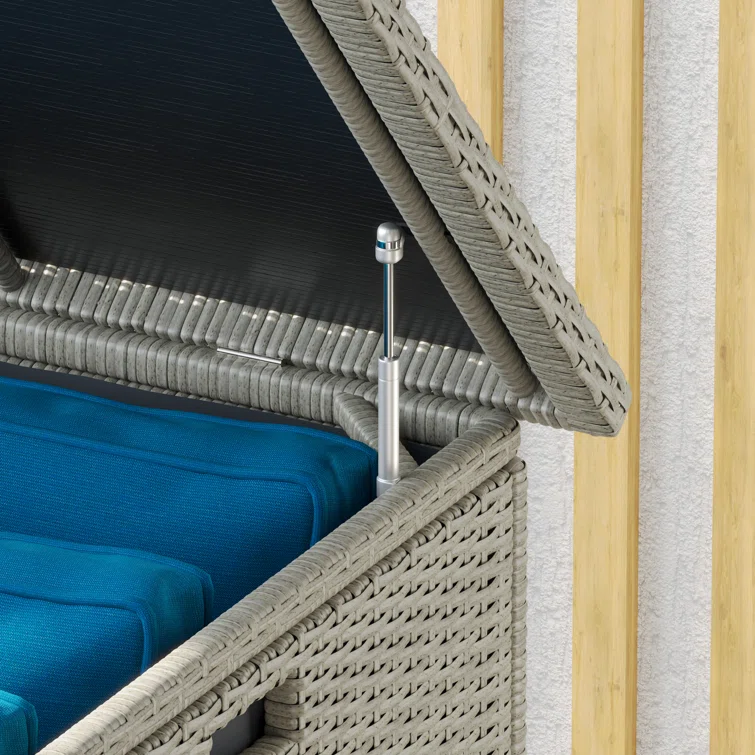 Etta Avenue™ Kristiana 46.46'' W 127 Gallons Wicker / Rattan Outdoor Deck Box