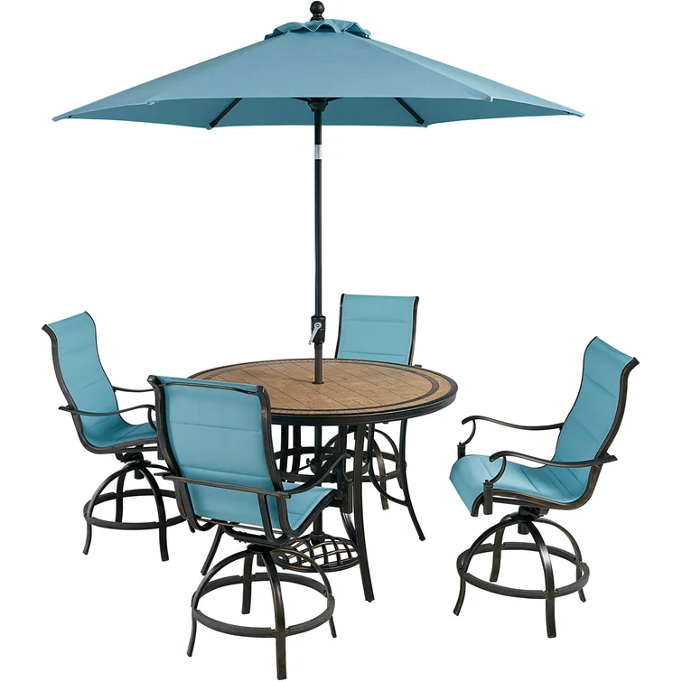 Adrash 4 - Person Round Outdoor Dining Set with Cushions