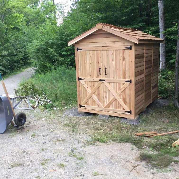 Rancher 6 ft. W x 9 ft. D Western Red Cedar Wood Storage Shed