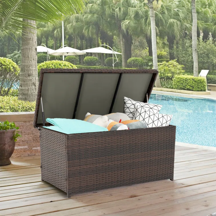 Harbourside 20'' W 60 Gallons Water Resistant Wicker Deck Box