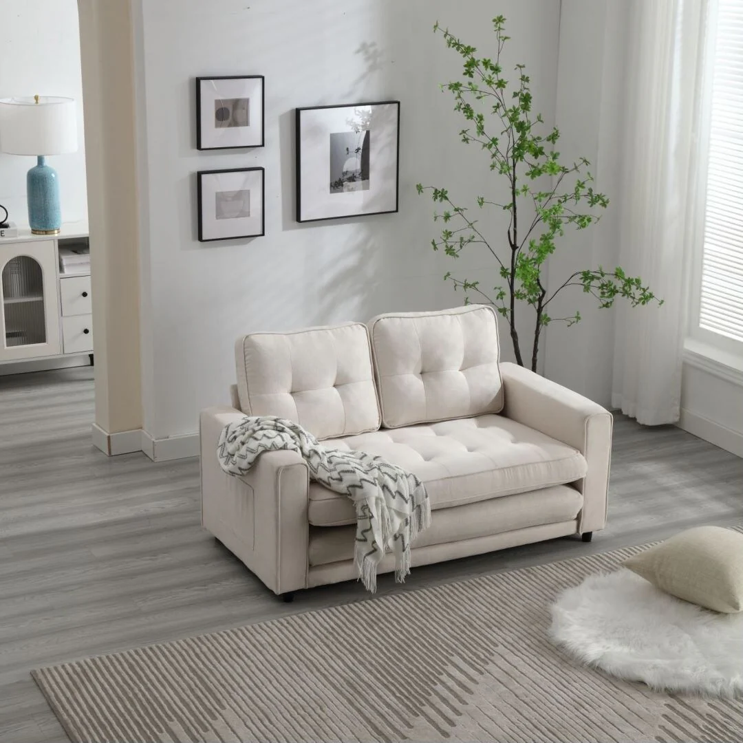 3 Fold Sofa Convertible Futon Couch sleeper sofabed Pull Out Couch Bed